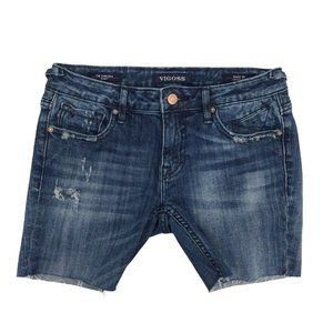 Vigoss Women’s The Chelsea Skinny Custom Cut Off Denim Shorts Size 25 Inseam 6”